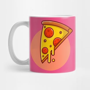 Pizza Melted Cartoon Vector Icon Illustration Mug